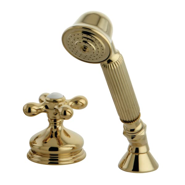 Tub Filler Faucet, Polished Brass, Deck